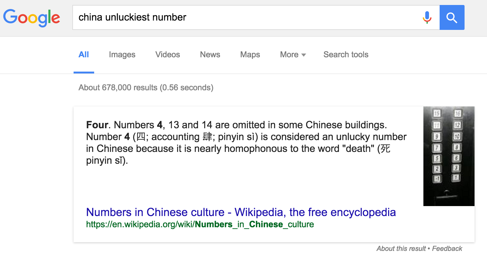 Google Solitaire Card chaina unluckiest number