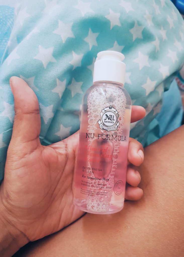 รีวิว Nu Formula Mineral Cleansing Water For Sensitive Skin 100ml คลีนซิ่ง วอเตอร์ น้ำแร่ ผิวบอบบาง แพ้ง่าย